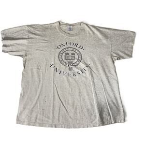 Vintage University of Oxford T-Shirt Men's XXL Crest Collegiate UK England